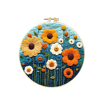 Stamp Wool Felt Painting With Embroidery Frame Material