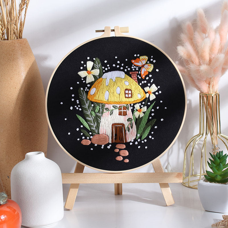 Mushroom Pumpkin Handmade Embroidery Material Package