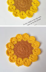 Hand-woven Flower Coaster Wool