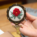 Fabric Makeup Mirror Embroidery Handmade Material Package