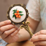 Fabric Makeup Mirror Embroidery Handmade Material Package