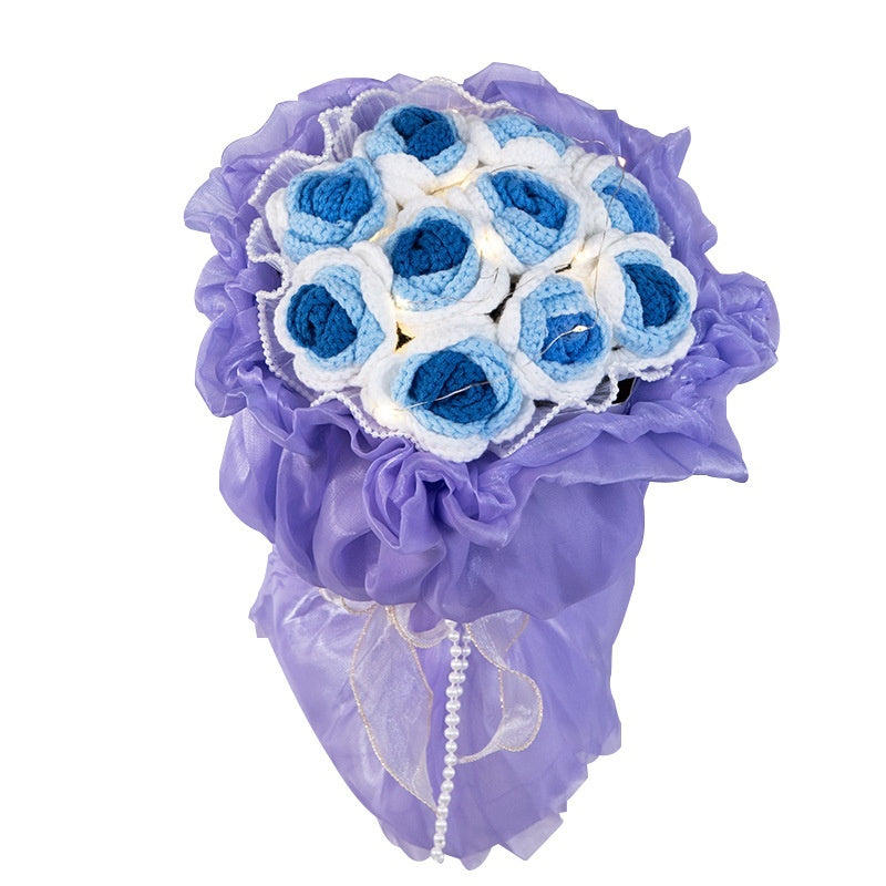 Wool Bouquet Hand Woven Rose