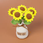 Finished Handmade Wool Woven Home Decoration Tulip Potted Plant