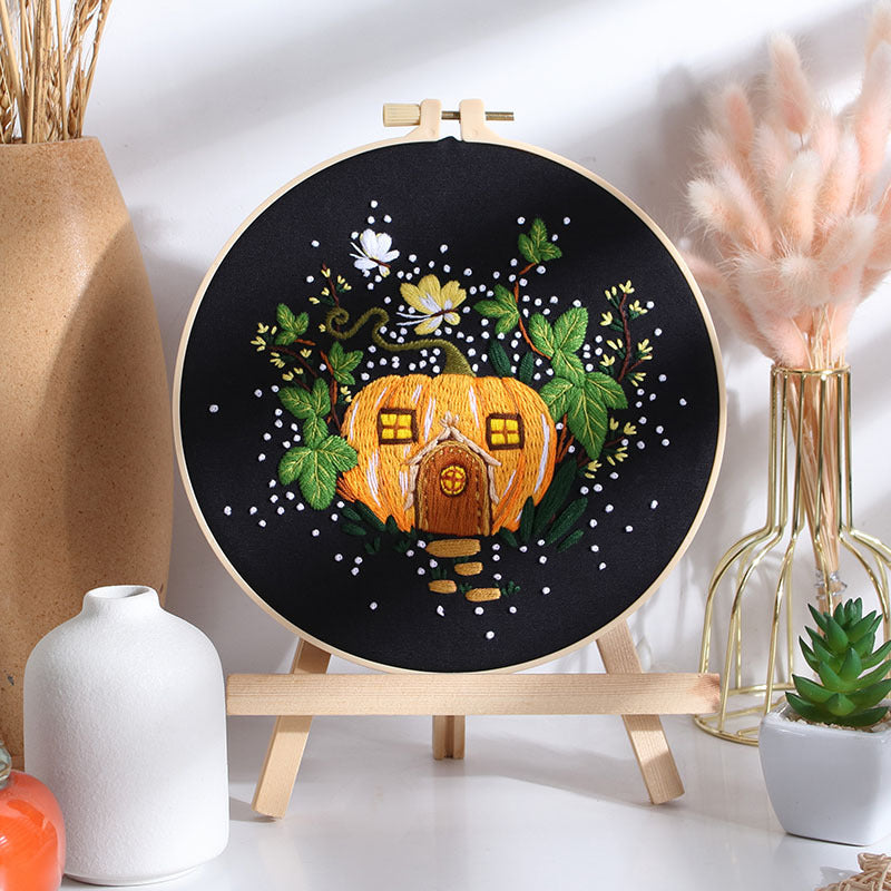 Mushroom Pumpkin Handmade Embroidery Material Package
