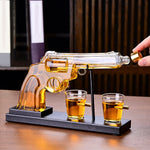 Gifts For Men Dad, 10 Oz Whiskey Gun Decanter Set 2 Bullet Glasses - Unique Birthday Pistol Gift Ideas Daughter Son, Personalized Liquor Dispenser - Scotch Bourbon Vodka, Him, Brother Husband