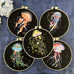 Marine Embroidery Jellyfish Pendant Material Package