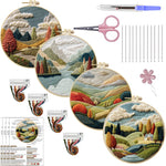 Embroidery Diy Landscape Handmade Cloth Art Material Kit