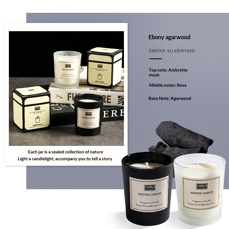 Glass Jar Soy Wax Gift Set Essential Oil Creative Home Decor Smoke-free Aromatherapy Ornament