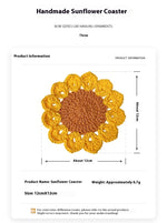 Hand-woven Flower Coaster Wool
