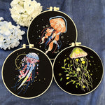 Marine Embroidery Jellyfish Pendant Material Package