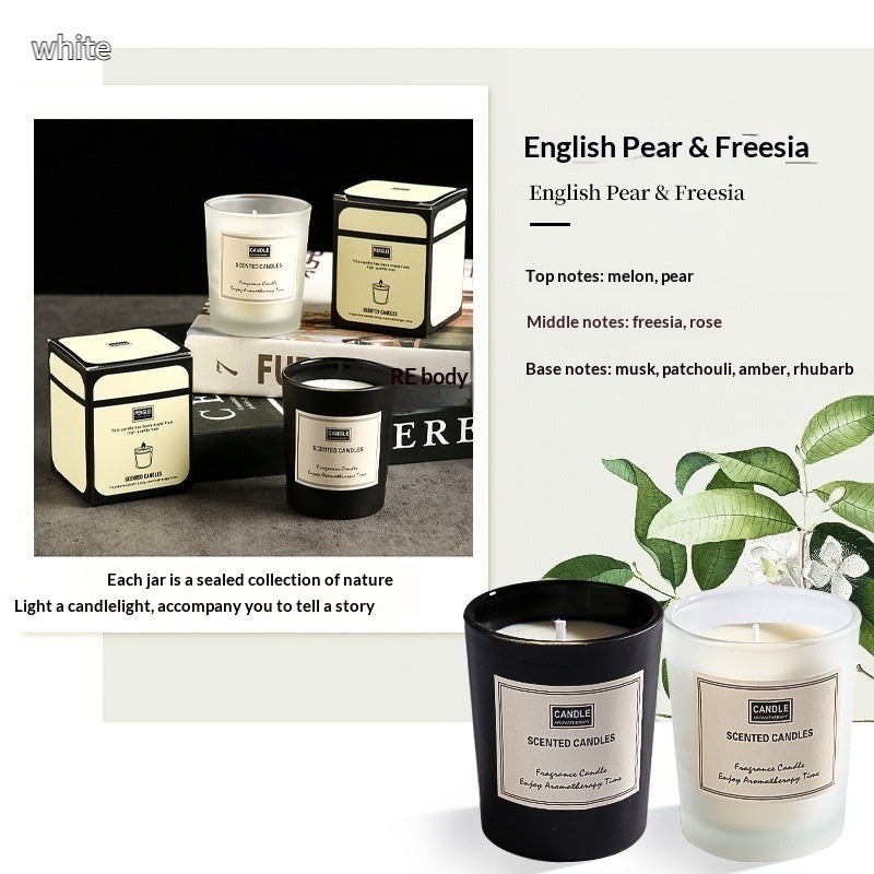 Glass Jar Soy Wax Gift Set Essential Oil Creative Home Decor Smoke-free Aromatherapy Ornament