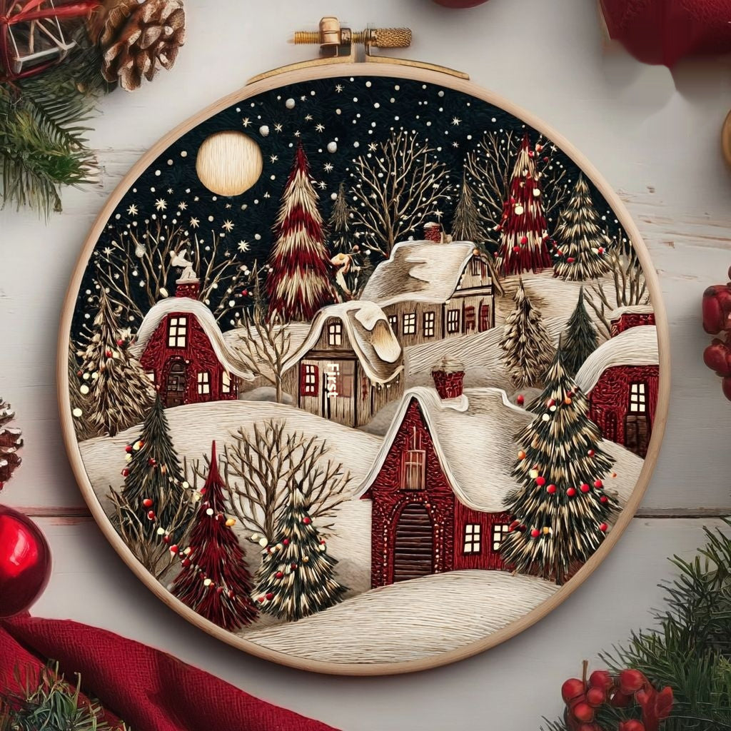 Kit Christmas Eve Kit Material Package Embroidery Fabric