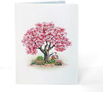 CUTPOPUP Magnolia Tree, Anniversary Card Pop Up, Wedding, Engagement, 3D Greeting Card (Magnolia Tree)