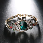 Vintage crystal gemstone exquisite ladies bracelet