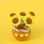 Finished Handmade Wool Woven Home Decoration Tulip Potted Plant