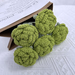 Overturn Pointed Rose Wool Hand-woven Flower Finished Product