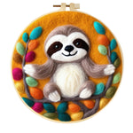 Stamp Wool Felt Painting With Embroidery Frame Material