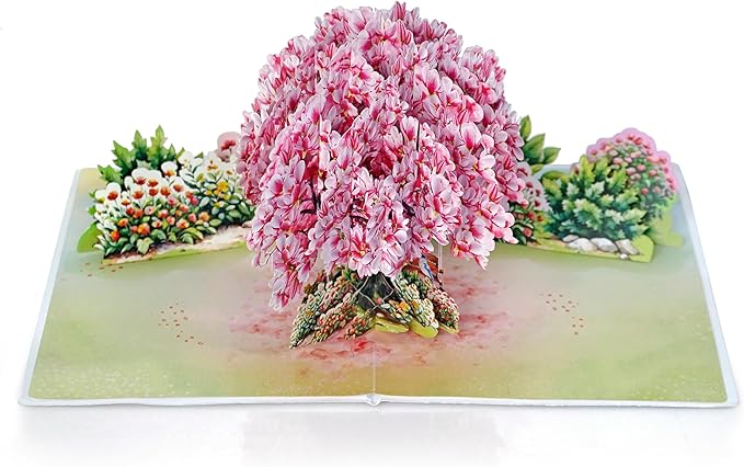 CUTPOPUP Magnolia Tree, Anniversary Card Pop Up, Wedding, Engagement, 3D Greeting Card (Magnolia Tree)