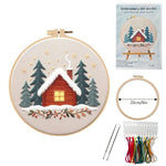 Christmas Snow House Series Embroidery Material Package English