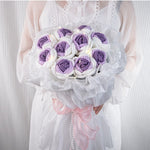 Wool Bouquet Hand Woven Rose