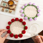 Handmade Diy Woven Bouquet Coaster