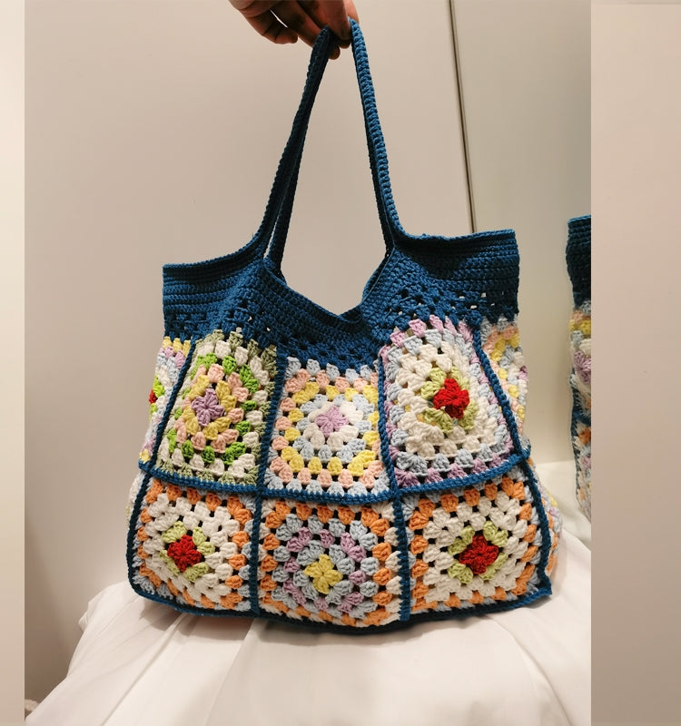Diy Material All-match Shoulder Summer Autumn New Style Woven Portable Woolen Yarn Bag