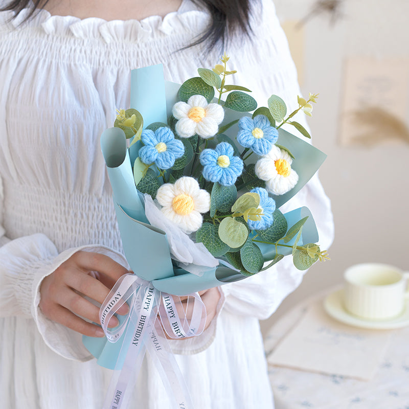 Hand-woven Knitted Wool Bouquet