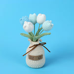 Finished Handmade Wool Woven Home Decoration Tulip Potted Plant