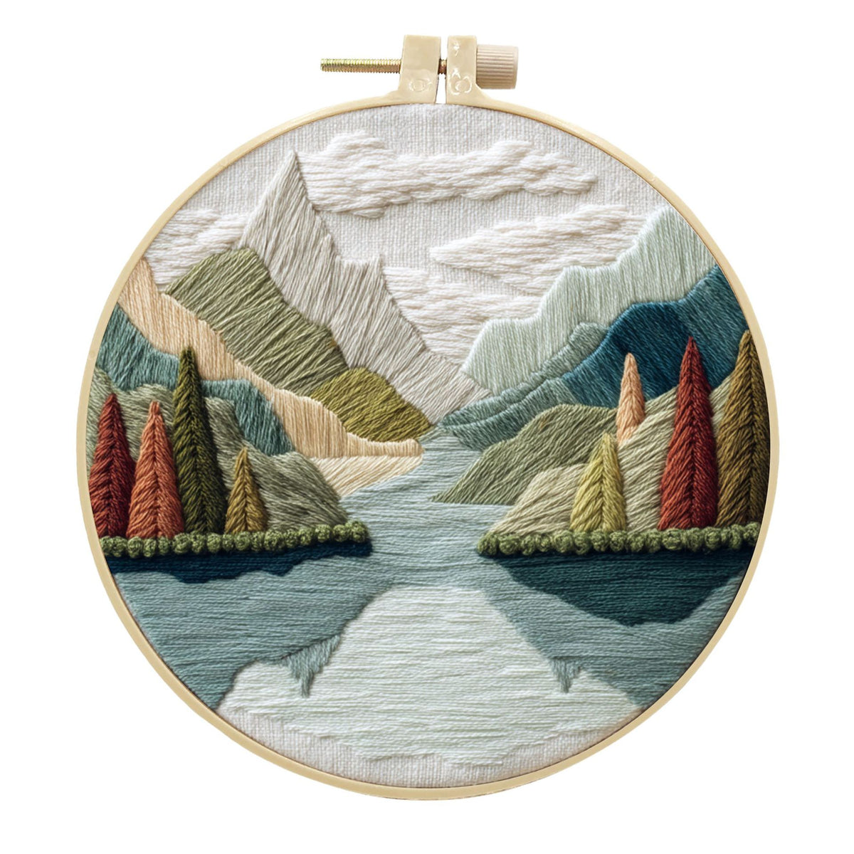 Embroidery Diy Landscape Handmade Cloth Art Material Kit