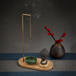 Backflow Incense Burner Incense Holder Ceramic Bowl Aromatherapy Chinese-style Three-piece Set