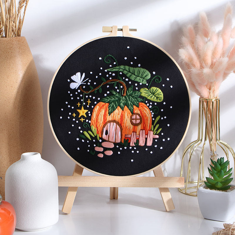 Mushroom Pumpkin Handmade Embroidery Material Package