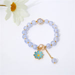 Sunflower Crystal Beaded Bracelet – Cute Daisy Charm Gift for Women