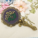 Fabric Makeup Mirror Embroidery Handmade Material Package