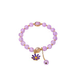 Sunflower Crystal Beaded Bracelet – Cute Daisy Charm Gift for Women