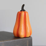 Tall orange pumpkin light with crackle finish