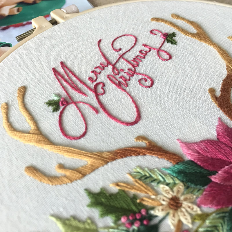 Christmas New Embroidery Diy Handmade Material Bag
