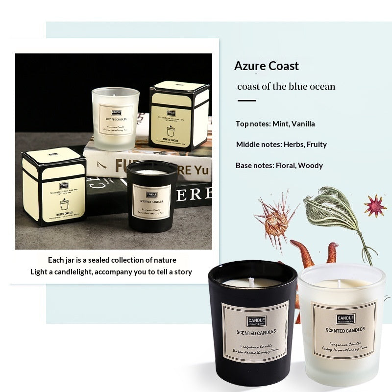 Glass Jar Soy Wax Gift Set Essential Oil Creative Home Decor Smoke-free Aromatherapy Ornament