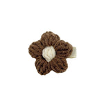 Milk Coffee Retro Woven Wool Flower Hairpin Hair Accessories