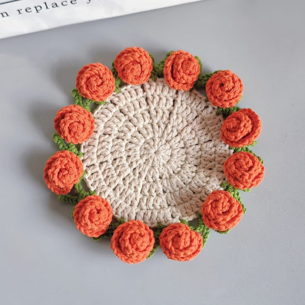 Handmade Diy Woven Bouquet Coaster
