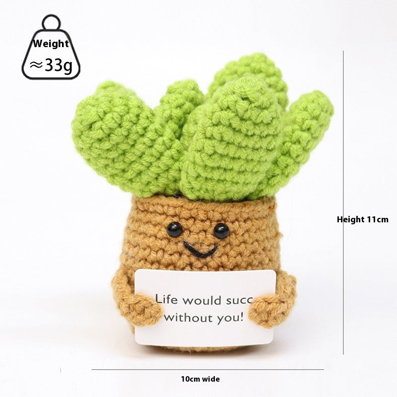 Wool Crocheted Positive Energy Potato Facial Expression Package Wool Fruit