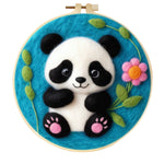 Stamp Wool Felt Painting With Embroidery Frame Material