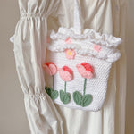 Handmade Woven Bag Diy Woolen Tulip