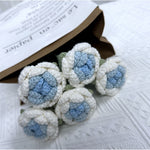 Overturn Pointed Rose Wool Hand-woven Flower Finished Product