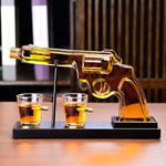 Gifts For Men Dad, 10 Oz Whiskey Gun Decanter Set 2 Bullet Glasses - Unique Birthday Pistol Gift Ideas Daughter Son, Personalized Liquor Dispenser - Scotch Bourbon Vodka, Him, Brother Husband