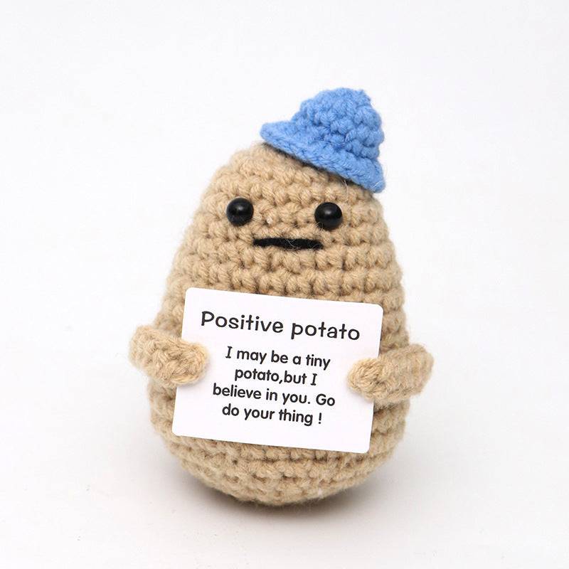 Wool Crocheted Positive Energy Potato Facial Expression Package Wool Fruit