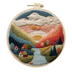 Embroidery Diy Landscape Handmade Cloth Art Material Kit