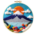 Stamp Wool Felt Painting With Embroidery Frame Material