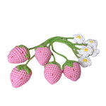 Wool Crochet Woven Strawberry Pendant