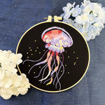 Marine Embroidery Jellyfish Pendant Material Package