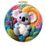 Stamp Wool Felt Painting With Embroidery Frame Material